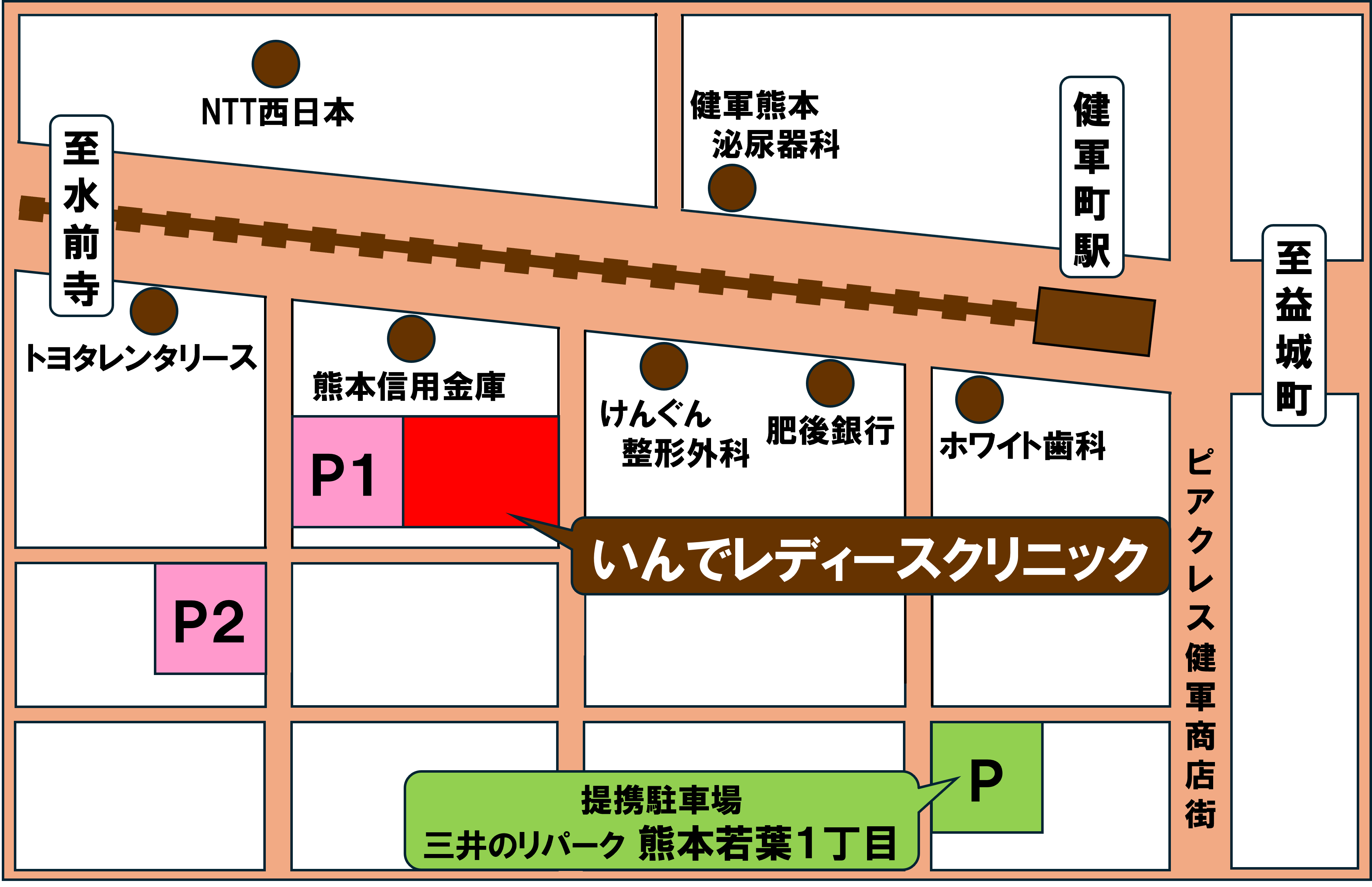 いんでレディースクリニックの地図